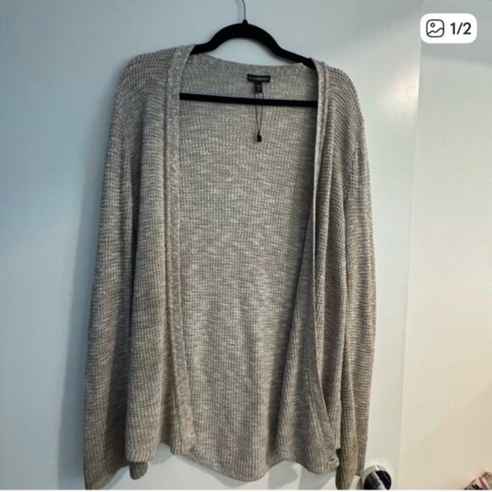 Express‎ Light Gray Open-Front Cardigan size xs